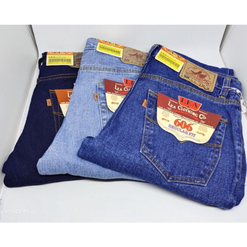 Celana Jeans Standart Reguler Fit Hitam Garment, Biru Muda, Biru Classic , Hitam Pekat 28 S/D 33