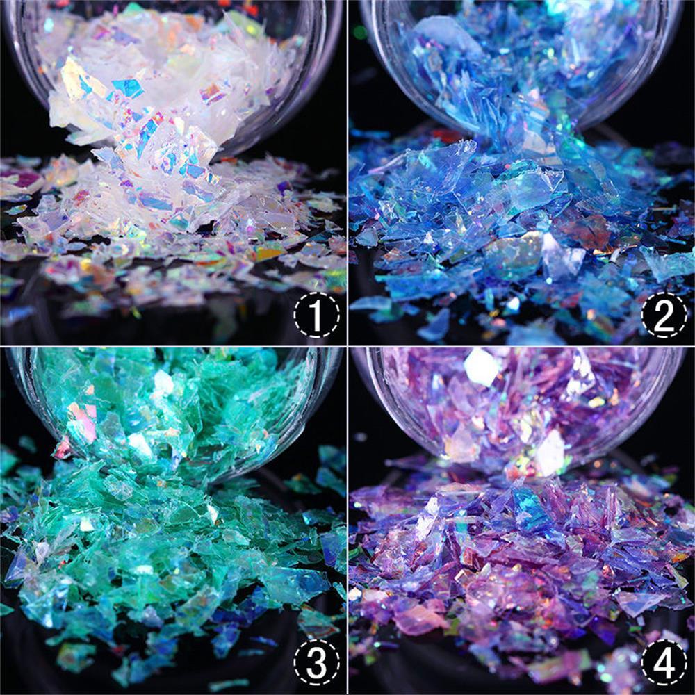 TOP 4kotak /Set Kuku Glitter Fashion Kecantikan DIY Art Kertas Kaca