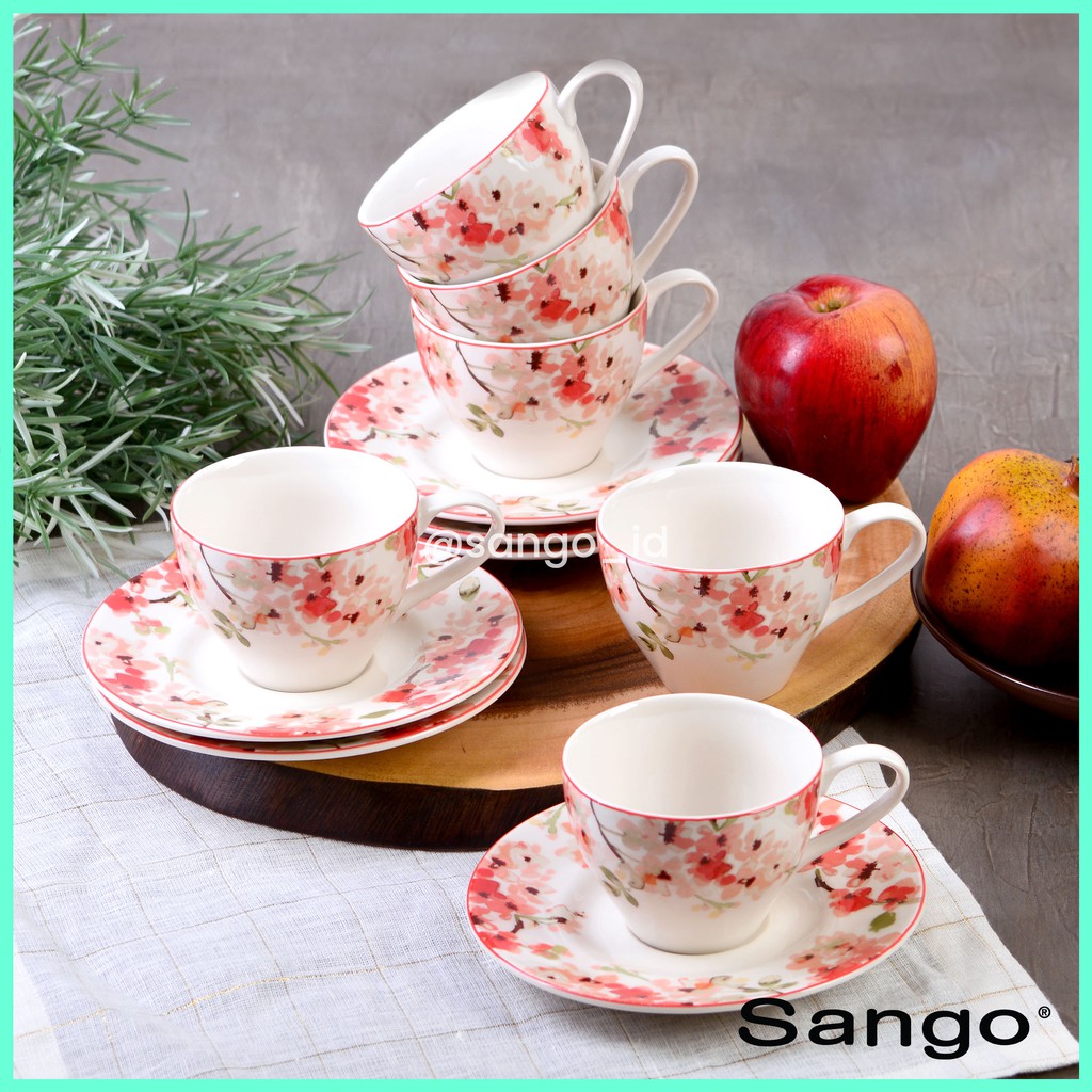 SANGO Set Cangkir Cherry Blossom Isi 12 Shopee Indonesia SANGO Set Cangkir Cherry Blossom Isi 12 Shopee Indonesia