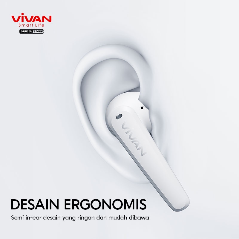 VIVAN TWS Earphone Gaming Bluetooth Liberty T260 Earbuds Headset Support iPhone/Android Garansi 1 TAHUN