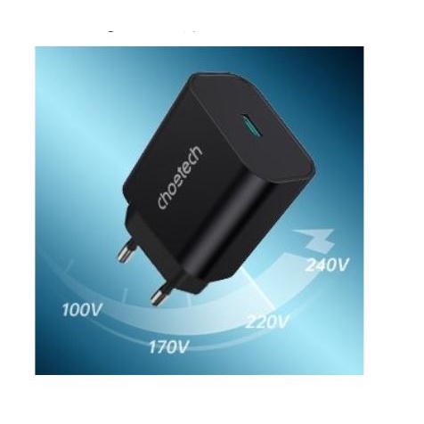 Travel wall Charger choetech type-c pd port 3A 25w PPS fast charging QC3.0 pd6003 6003