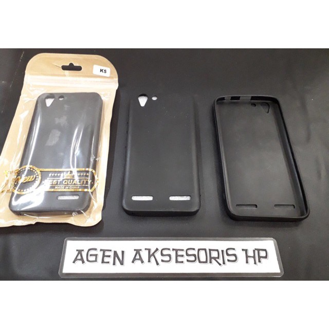 Slim Black Matte Lenovo K5 A6020 Vibe K5 K5 Plus 5.0 inchi SoftCase Anti Glare TPU Anti Sidik Jari