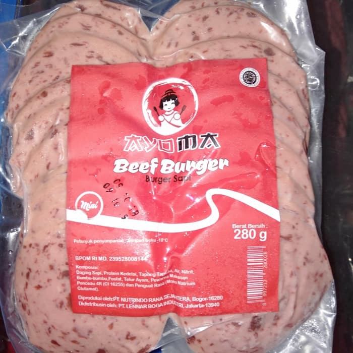 

Ayoma Beef Burger isi 20@280 Gram