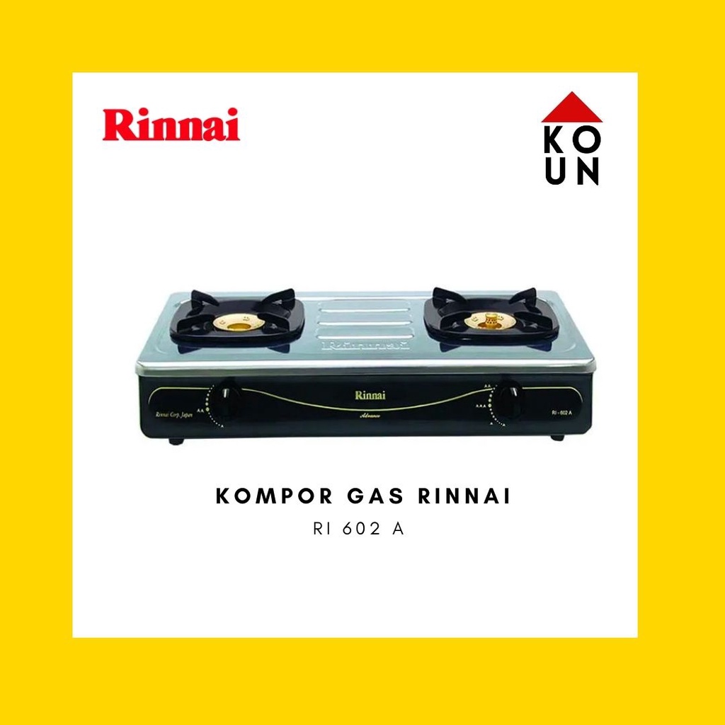 (COD READY) KOMPOR GAS RINNAI RI602A / RI 602 A / RI-602A / RI-602 A [2 TUNGKU] GARANSI RESMI 100% O