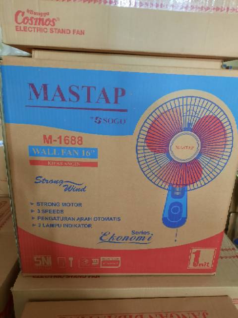 Kipas Angin Dinding Mastap M-1688 / Wall Fan Mastap M-1688 16inch / Kipas Angin Dinding Mastap Murah