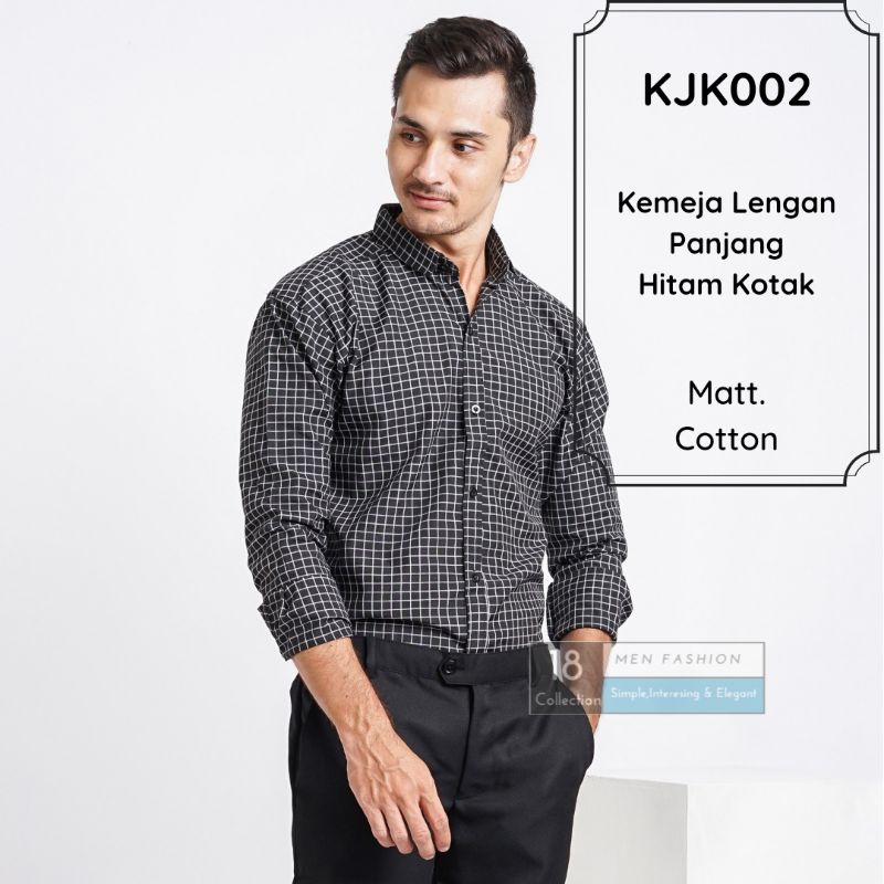 [Best Seller] Kemeja Lengan Panjang Pria Kotak Kecil Slimfit