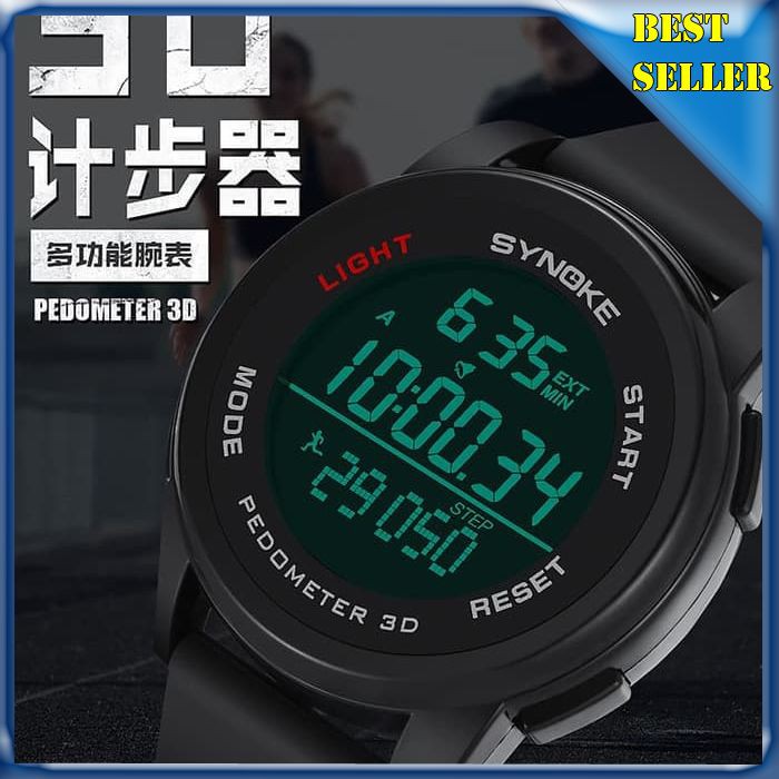 SYNOKE Jam Tangan Digital Pria Pedometer - 9100