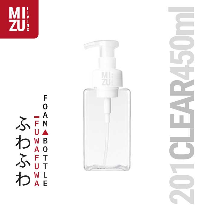 FUWAFUWA PET Refill Pump Bottle Foam Dispenser Refillable Botol Sabun Busa 250ml 450ml 650ml-450ml CLEAR