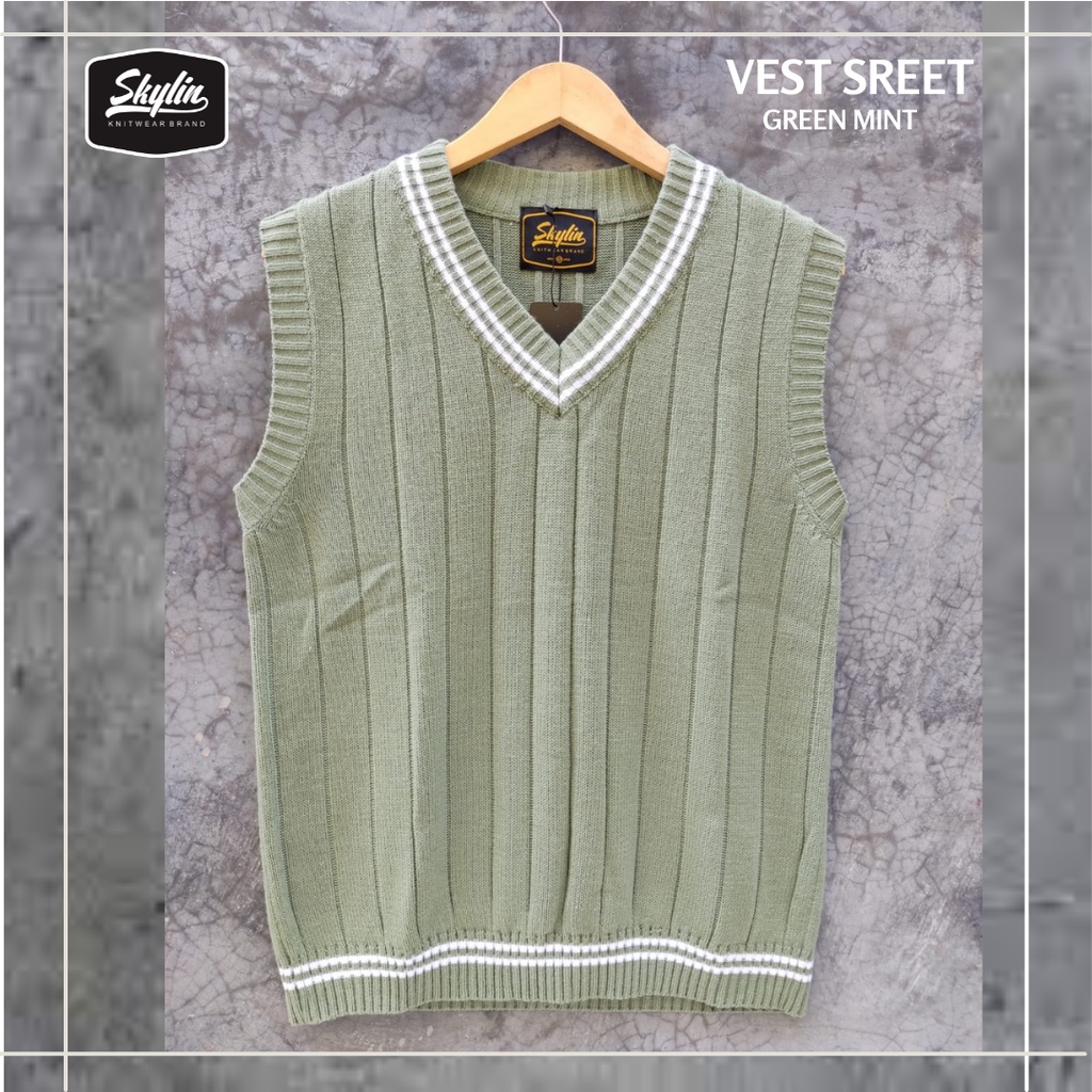 Vest Wool Knit Premium CREAM MOCCA dan 9 warna