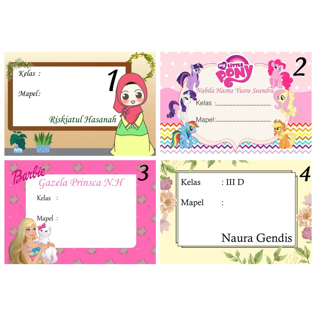 

Stiker Nama Buku (25 pcs) Grosir makin murah