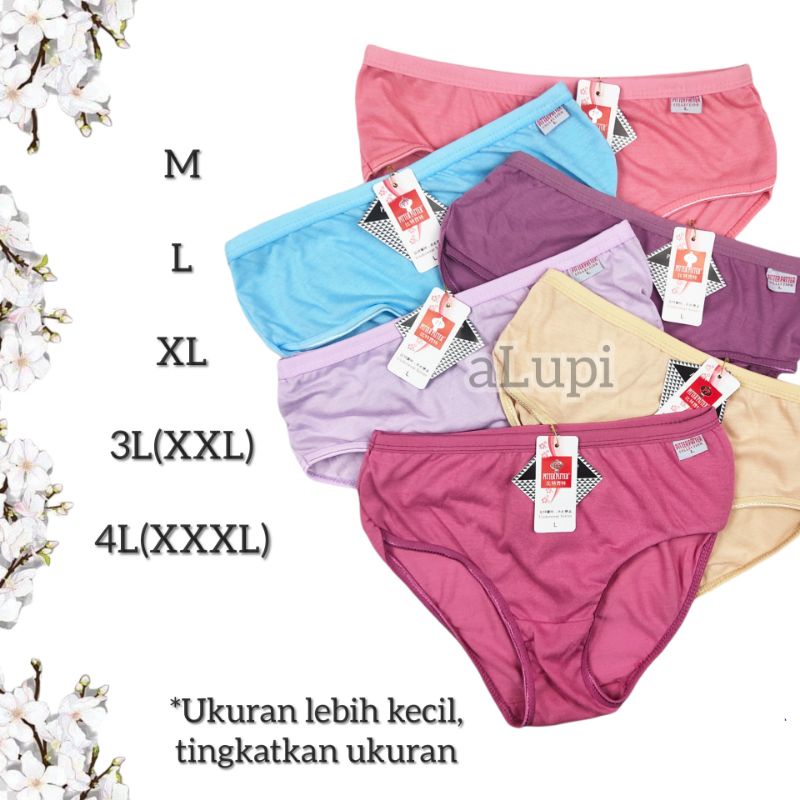 Cd Celana Dalam Wanita Perempuan Dewasa Pitterpatter Ukuran Big Size Jumbo S M L XL XXL XXXL Murah Termurah