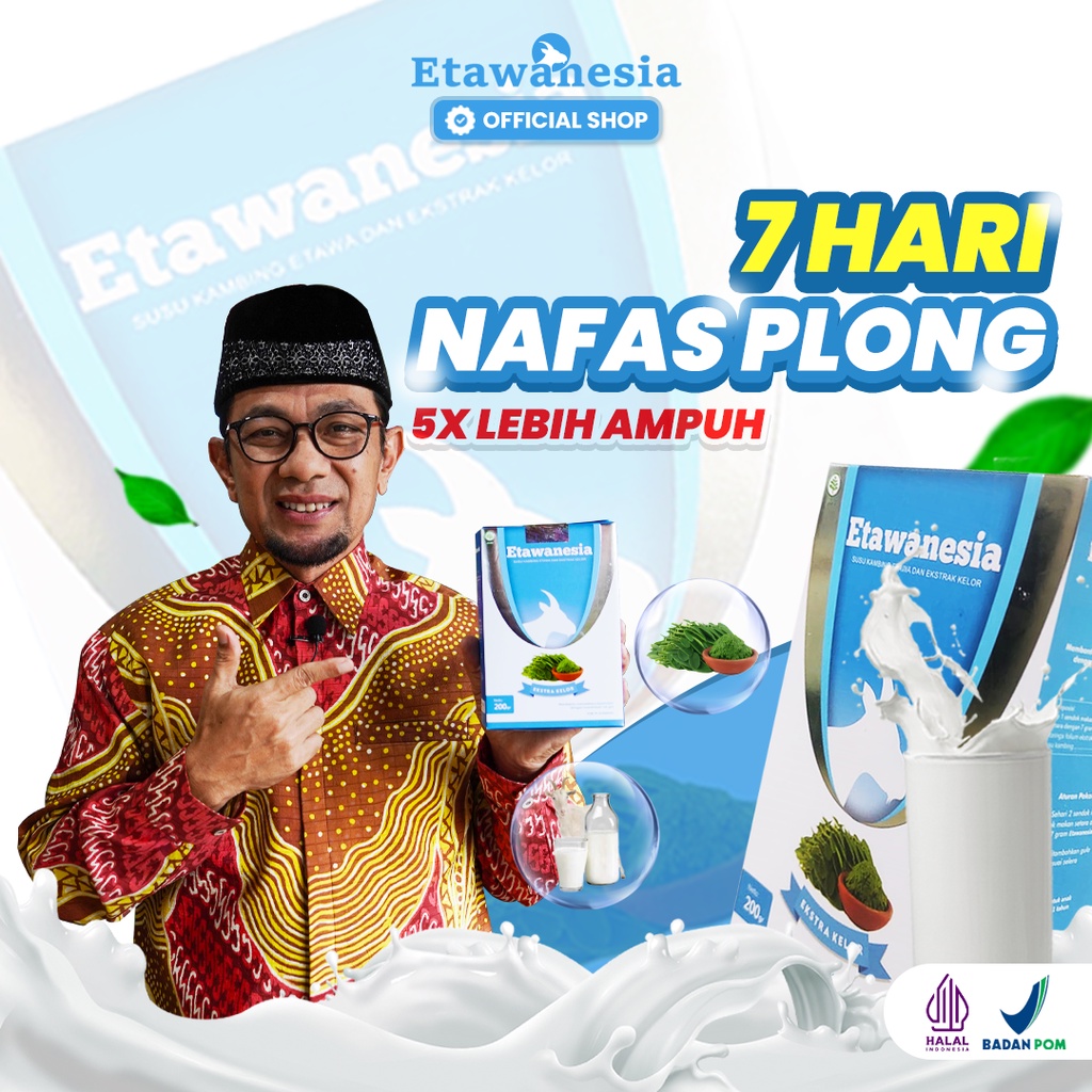 PAKET 5 BOX Etawanesia Etawa Biru - Susu Kambing Etawa Platinum + Ekstrak Moringa Folium ( Ekstrak Daun Kelor ) + Krim Bubuk