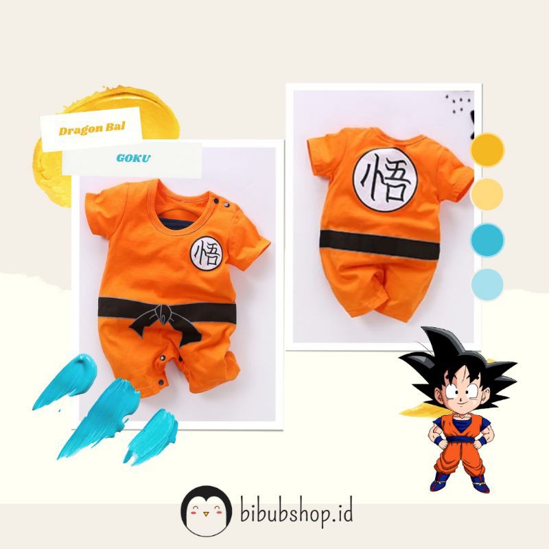 BIBUB PE1 - BABY JUMPER ROMPER ANIME SON GOKU DRAGON BALL DRAGON BALL / KRILIN / KUNGFU BABY BOY GIR
