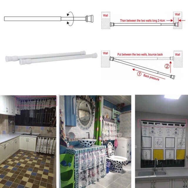 Tiang flexibel / tiang gantung 63cm - 110cm/ tiang kamar mandi/ tiang shower / tongkat kamar mandi/ tongkat horden/ tongkat gorden/ tongkat kolong dapur/ tongkat fleksibel/ tongkat tirai/ tongkat ajaib/ pipa ajaib/ tiang tirai/ tongkat pipa