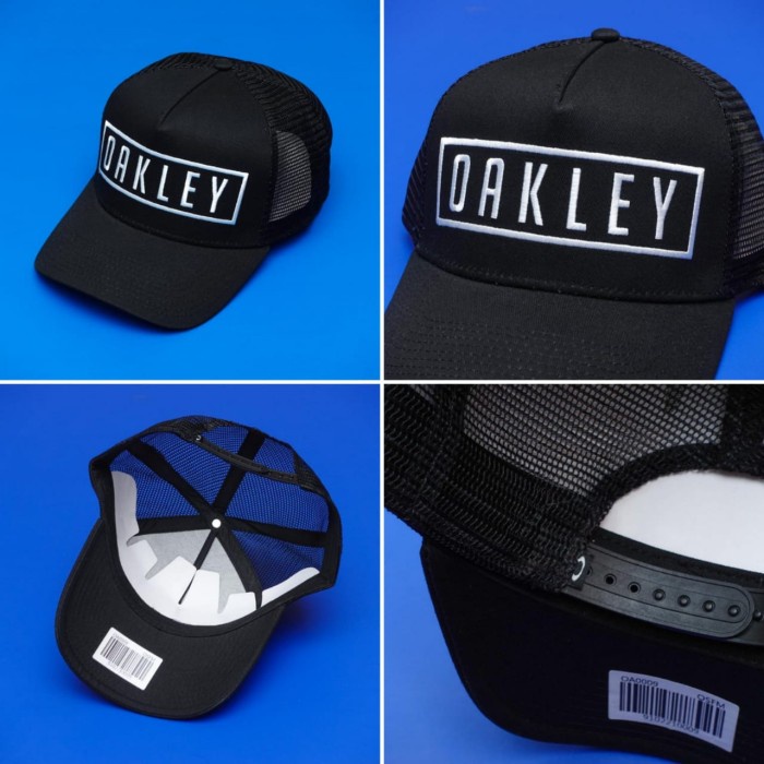 Snapback Oakley Hitam Logo Bordir Putih Topi Import Topi Oakley - 7 Original