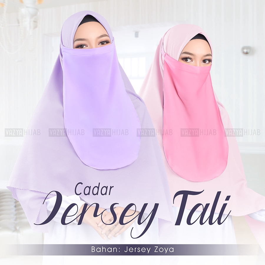 Cadar/Niqab Tali Karet Bahan Jersey / Cadar Setelan Kerudung