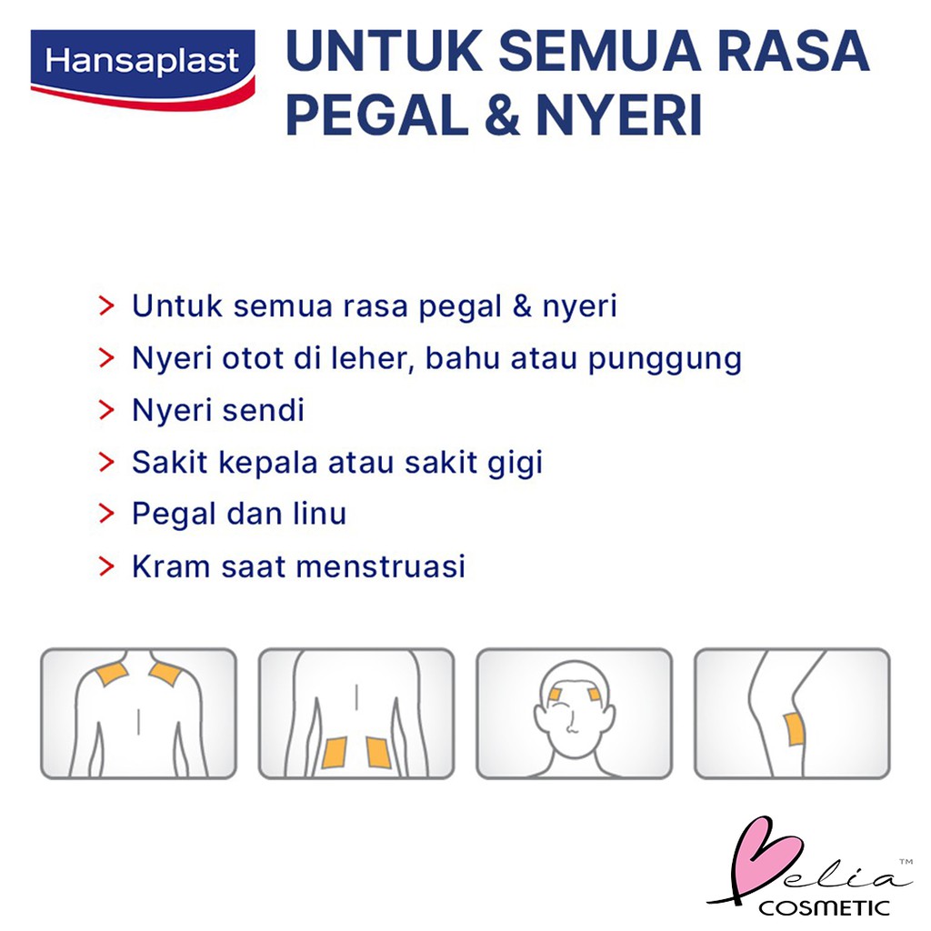 ❤ BELIA ❤ Hansaplast Koyo Hangat | Koyo Panas isi 10 lembar | Halal | BPOM Pegal Nyeri Otot