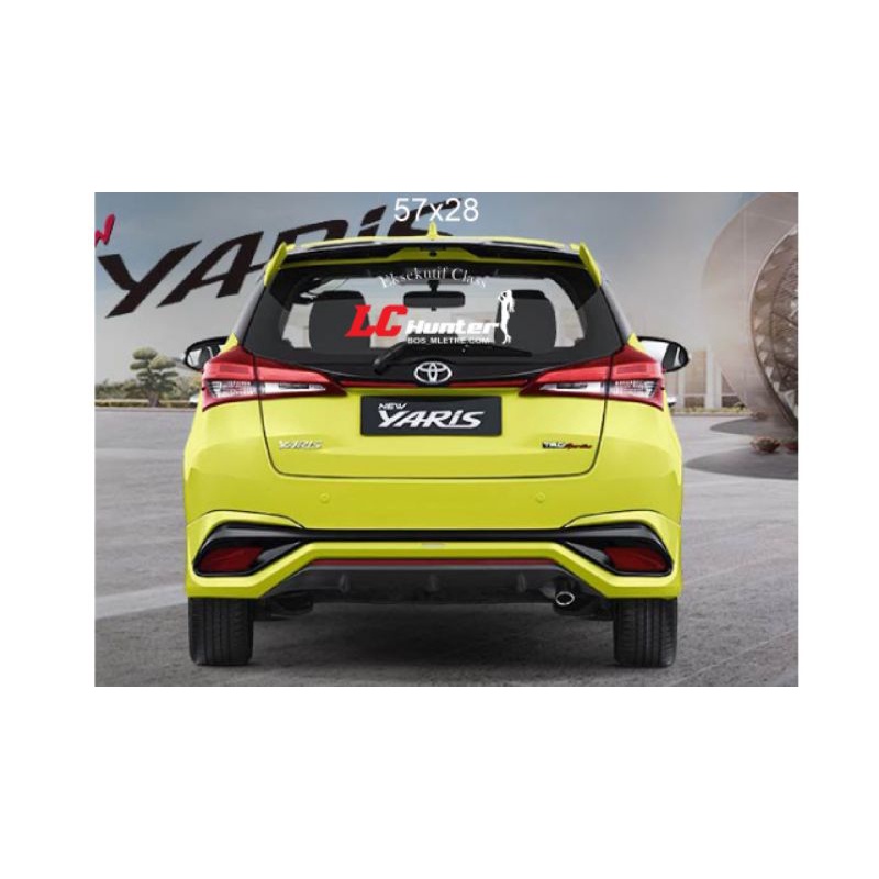 0112 cutting sticker kaca belakang mobil Yaris jazz Brio Agya Ayla terbaru custom nama suka suka