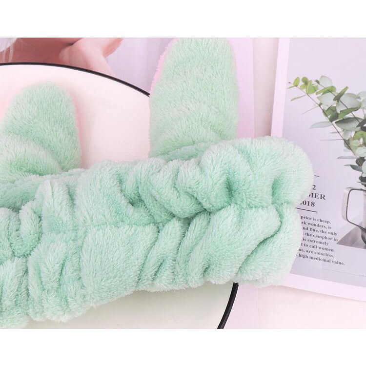 BANDO MODEL KOREA BANDANA MODEL TELINGA KUCING LUCU LEMBUT UNTUK WANITA/BANDO RAMBUT MANDI GAYA KOREA