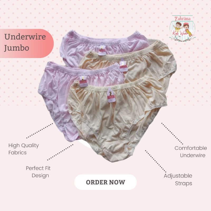 CELANA DALAM WANITA JUMBO LUSINAN / CELANA DALAM WANITA KATUN / CELANA DALAM WANITA DEWASA / CD Jumb