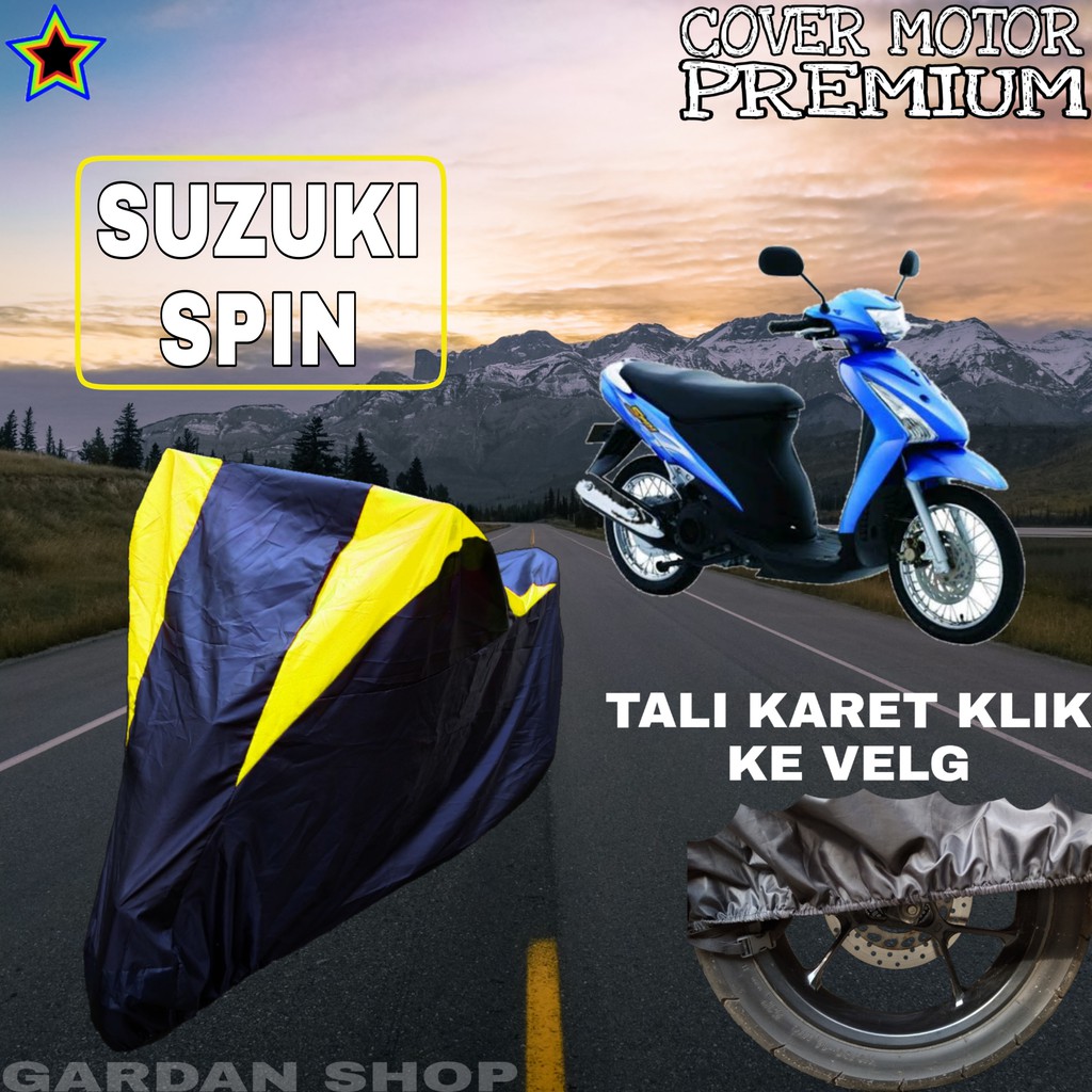 Sarung Motor SUZUKI SPIN Hitam Kuning Body Cover Penutup Pelindung Motor Suzuki Spin PREMIUM