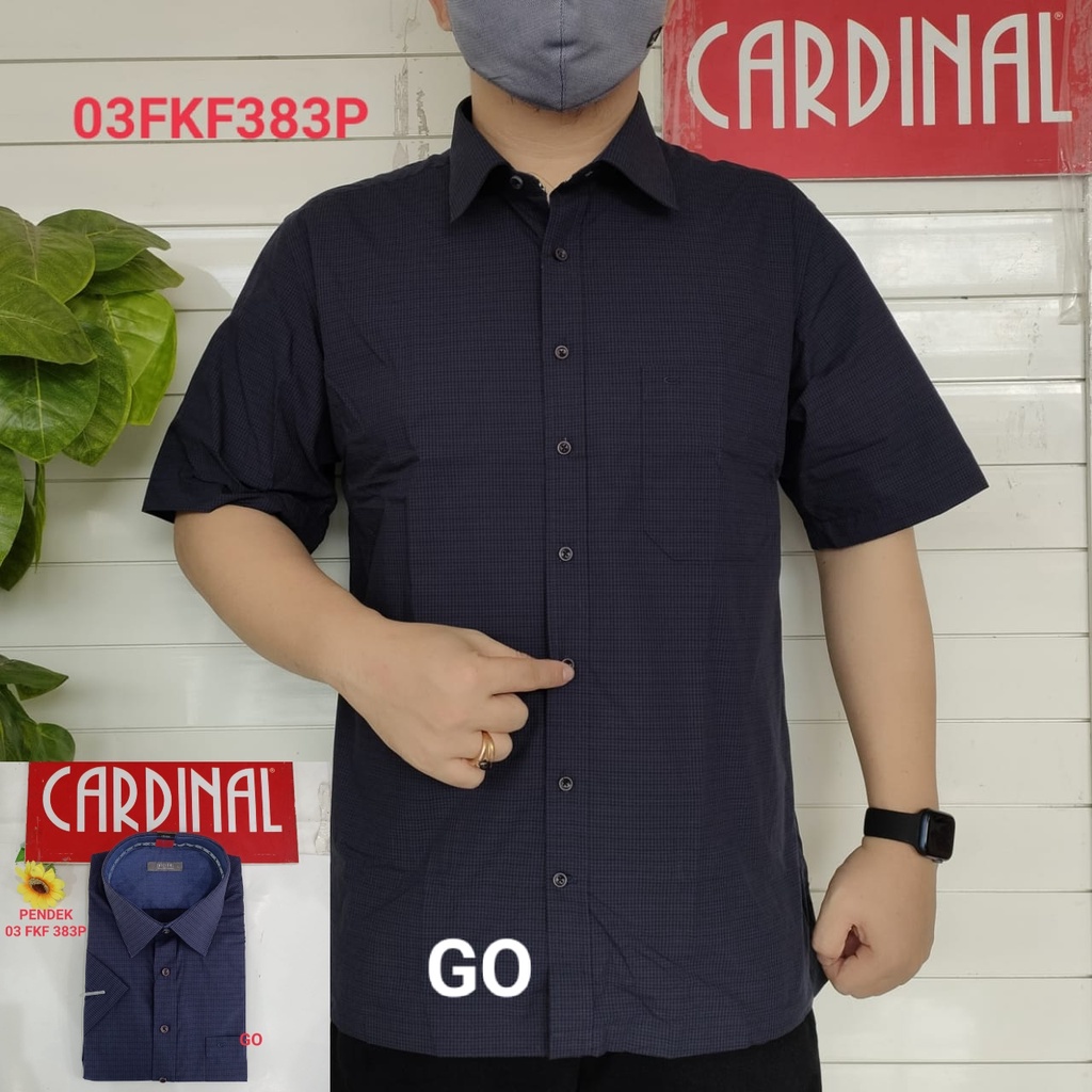 gof XL-3XL CARDINAL KEMEJA FORMAL PENDEK RegularFit Pakaian Kemeja Kerja Pria Kantor Acara Resmi Pakaian Wisuda Original KMGB