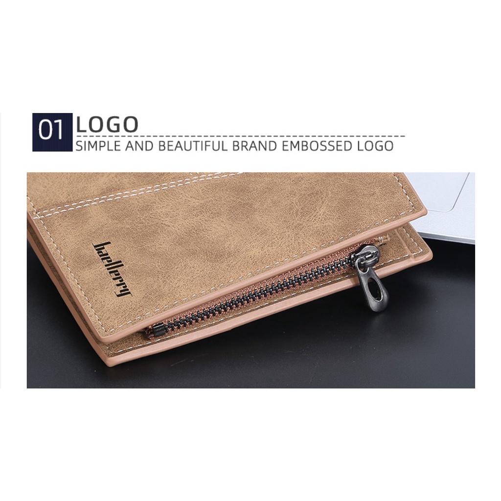 Dompet Kulit Pria Baellerry Bahan Kulit Lipat PU Leather Premium BLY62
