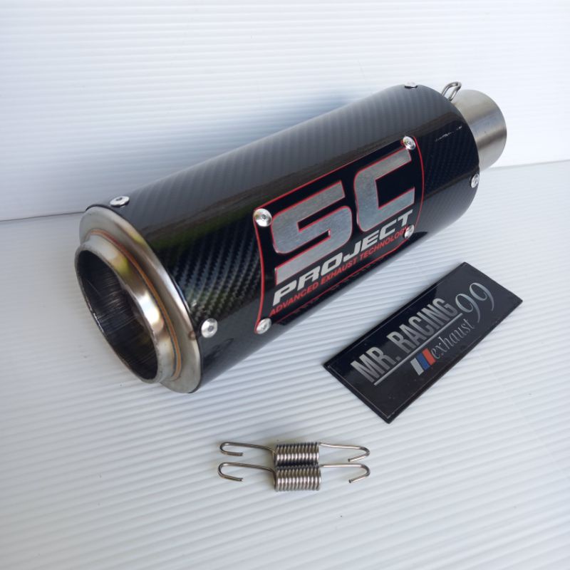 Knalpot SC PROJECT Sandblasting - SC Carbon - SC Titan  - SC Carbon Blue - SC DOFF - SC Rainbow Silincer Only Cbr150 - Ninja250 - Ninja Zx25rr - R25  - CB150 - CBR250RR - R15 - Vixion - Xabre -MX KING - Beat - Scoopy -Vario  - Nmax - Aerox -  Satria-SC Carbon Titan