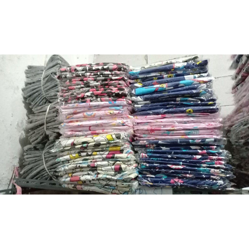 baju tidur jumbo LD 130 wanita dewasa setelan piyama karakter motif cewek perempuan big size