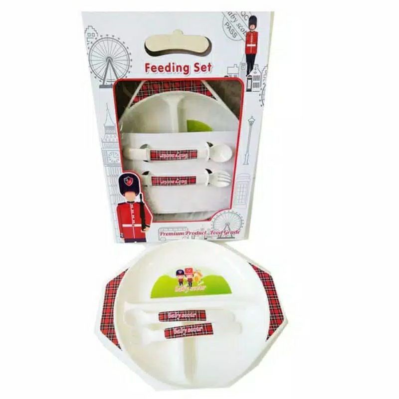 BABY SCOTS FEEDING SET Perlengkapan Makan Bayi / Kado Bayi / SetTempat Makan Bayi