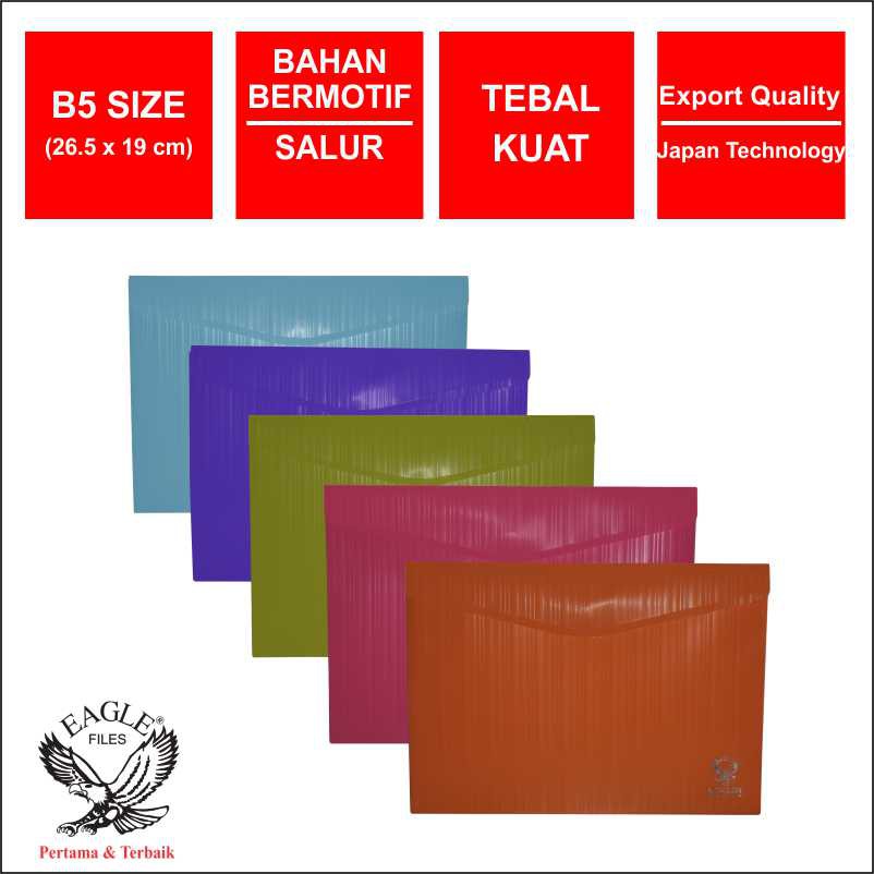 

Map Plastik Kancing Velcro B5 Smart Pocket Isi 12 Pcs EAGLE