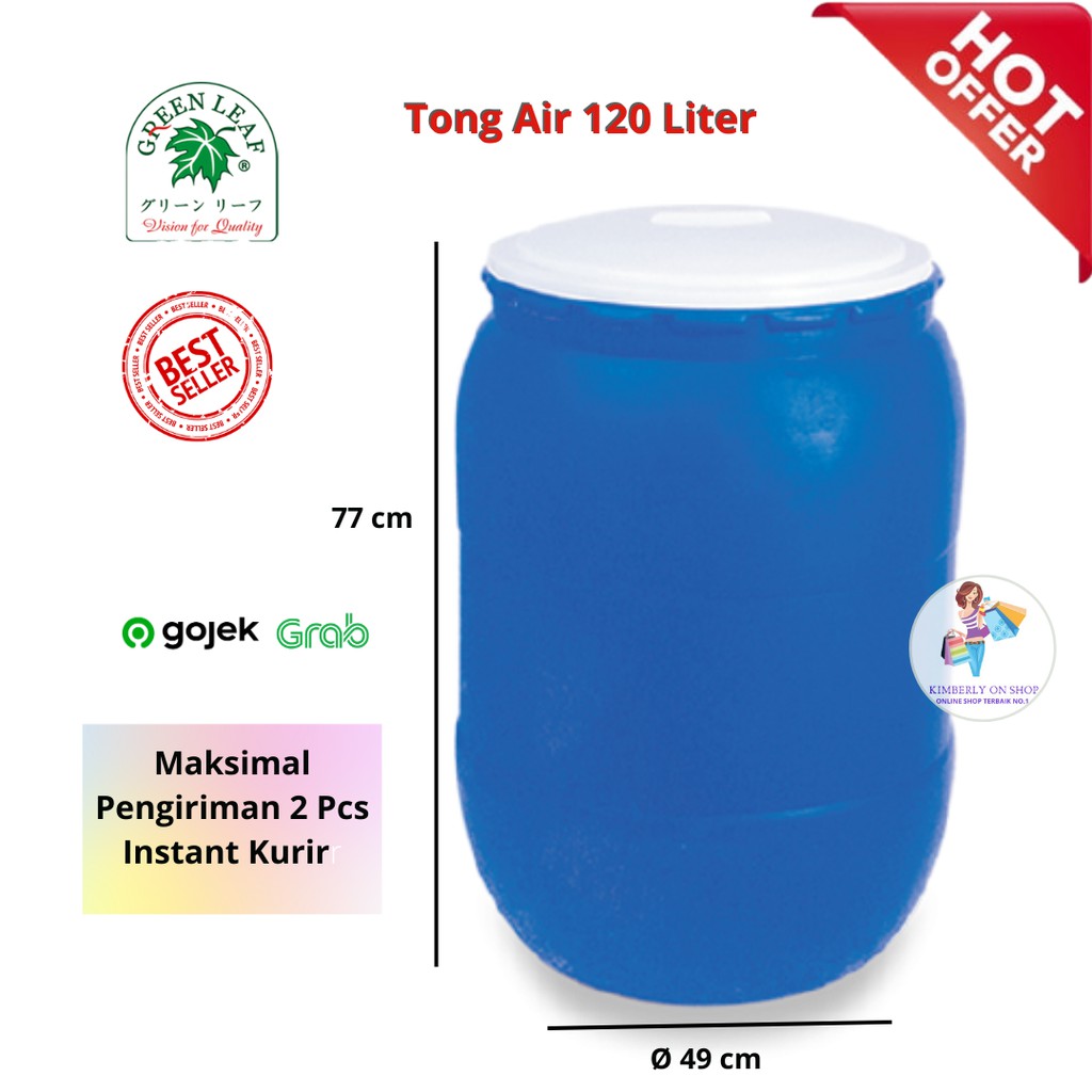 Ember Besar Tong Air 120 L 0512 Green Leaf