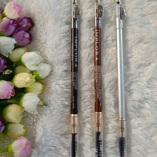 PENSIL ALIS IMPLORA 2 in 1 dengan sikat soft eye brow pencil pinsil BPOM