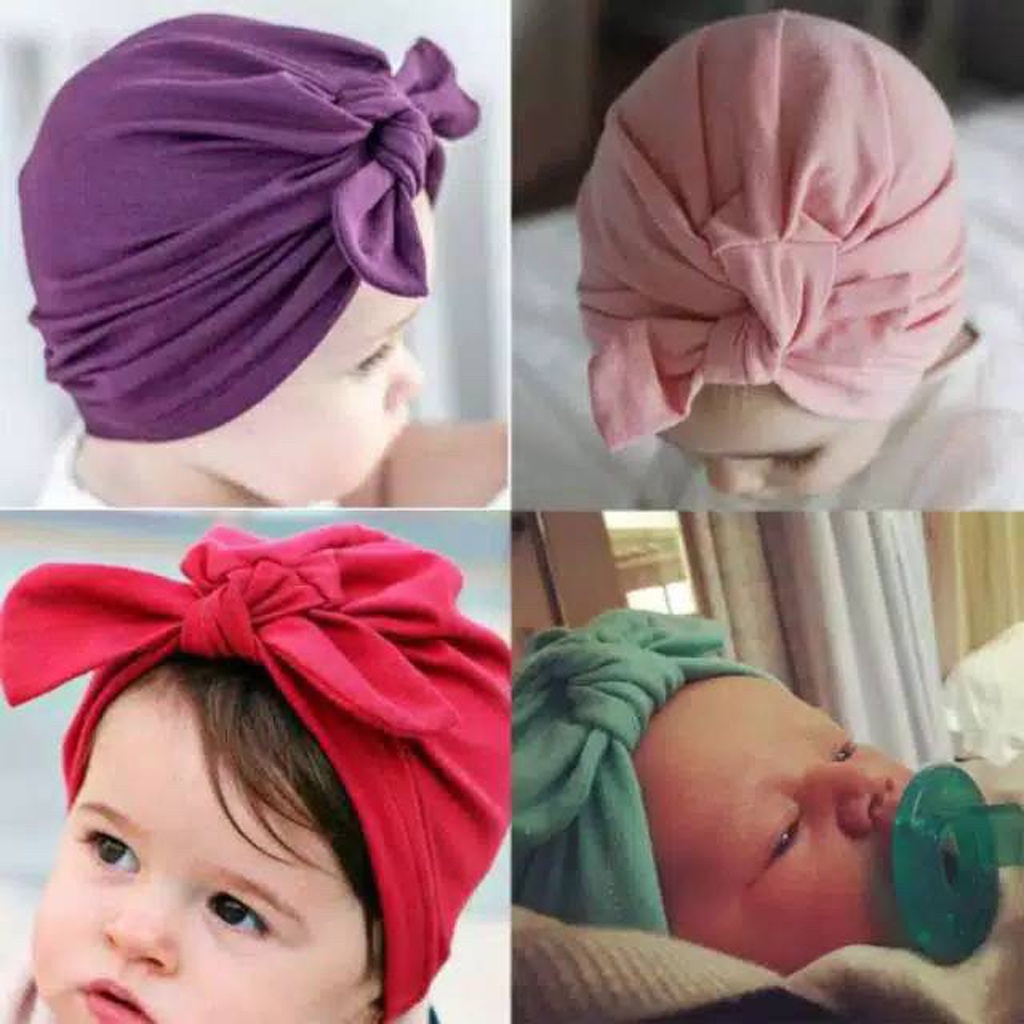 ❤️GTB❤️ Turban Bayi Polos / Turban Anak / Turban / Turban Bayi Permpuan R298