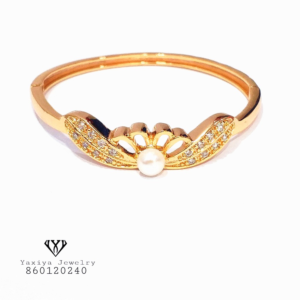 

Yaxiya gelang perhiasan imitasi lapis emas aksesoris gold 18k 506