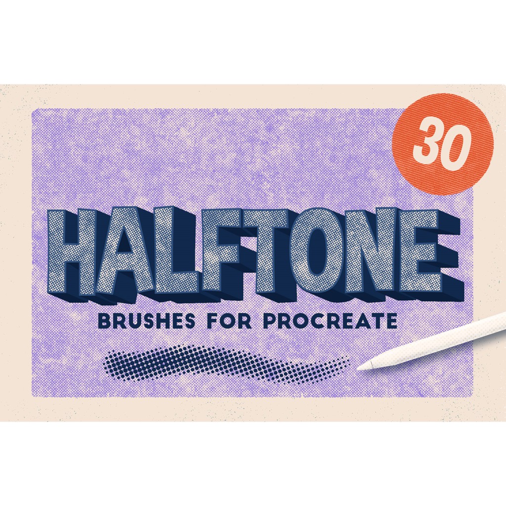 Procreate Brush - Halftone Texture Brushes