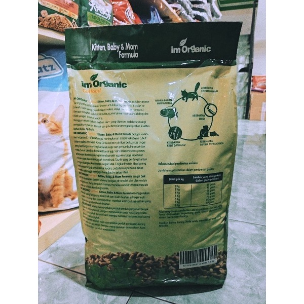 GRAB / GOJEK MAKANAN KUCING IM ORGANIC KITTEN BABY MOM 7,5KG