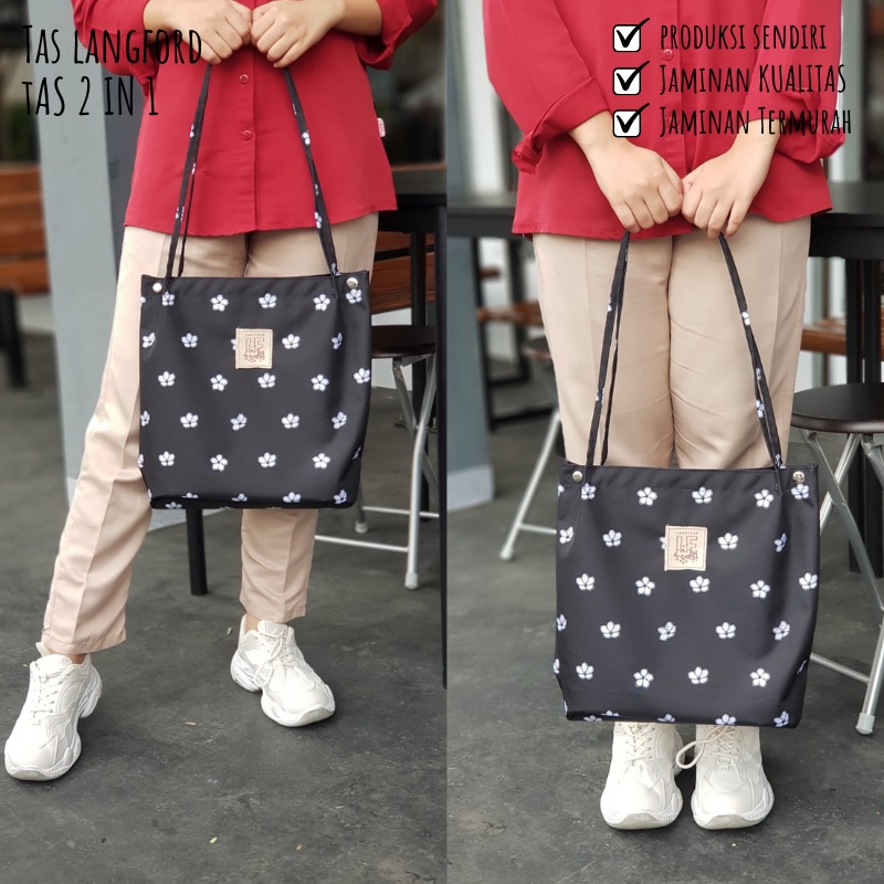 Tas Tote Bag - Selempang Bahu Model Korea Fashion Terbaru Murah Kekinian Bagus Multifungsi Stylish Sekolah Kuliah Kerja Traveling Remaja Dewasa Import Lokal Original Simple Elegan Casual Perempuan Wanita Cewek