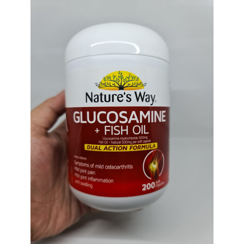 Nature's Way Glucosamine + Fish Oil 200 Soft Capsules