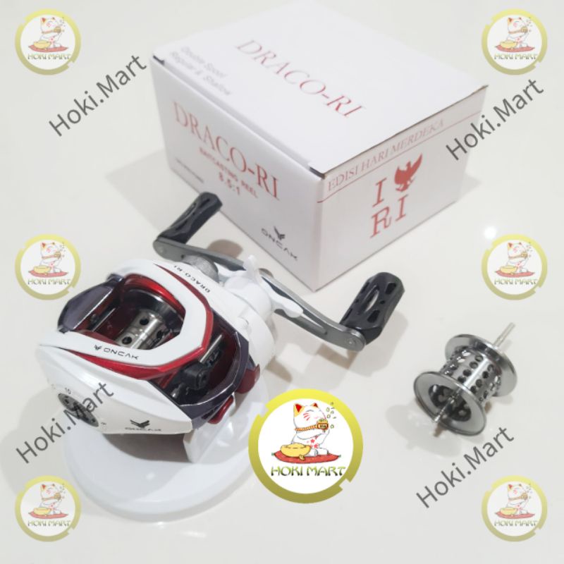 reel bait casting oncak draco RI double spool edisi hari merdeka