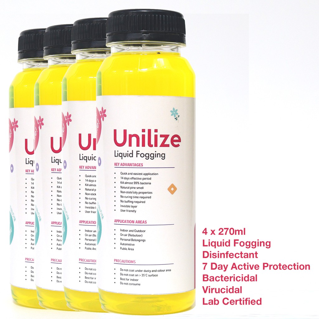 

TEVO UNILIZE LIQUID FOGGING bahan disinfektan asap sterilizer anti bakteri & virus aman (1080 ML)