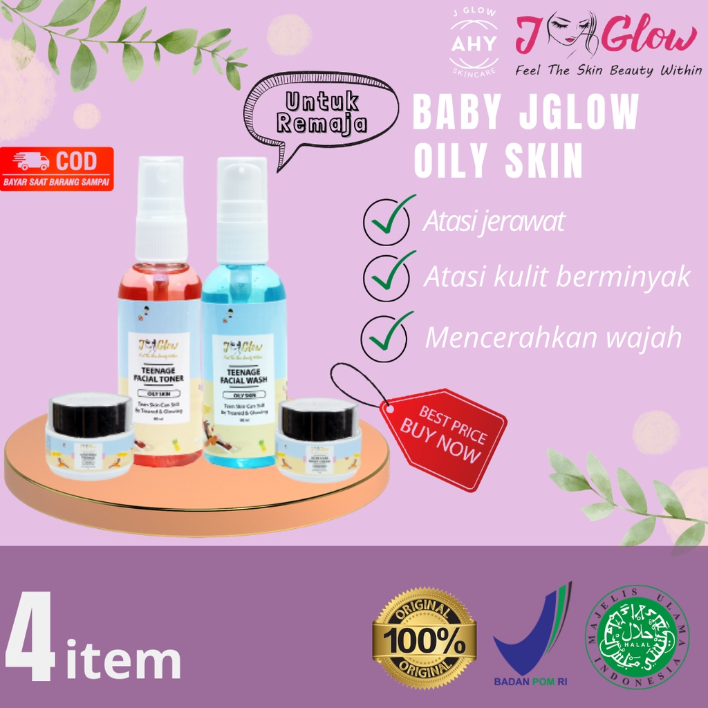 Baby J Glow Jglow Skincare Perawatan Wajah Berjerawat Aman BPOM Original khusus remaja ( sensitif )