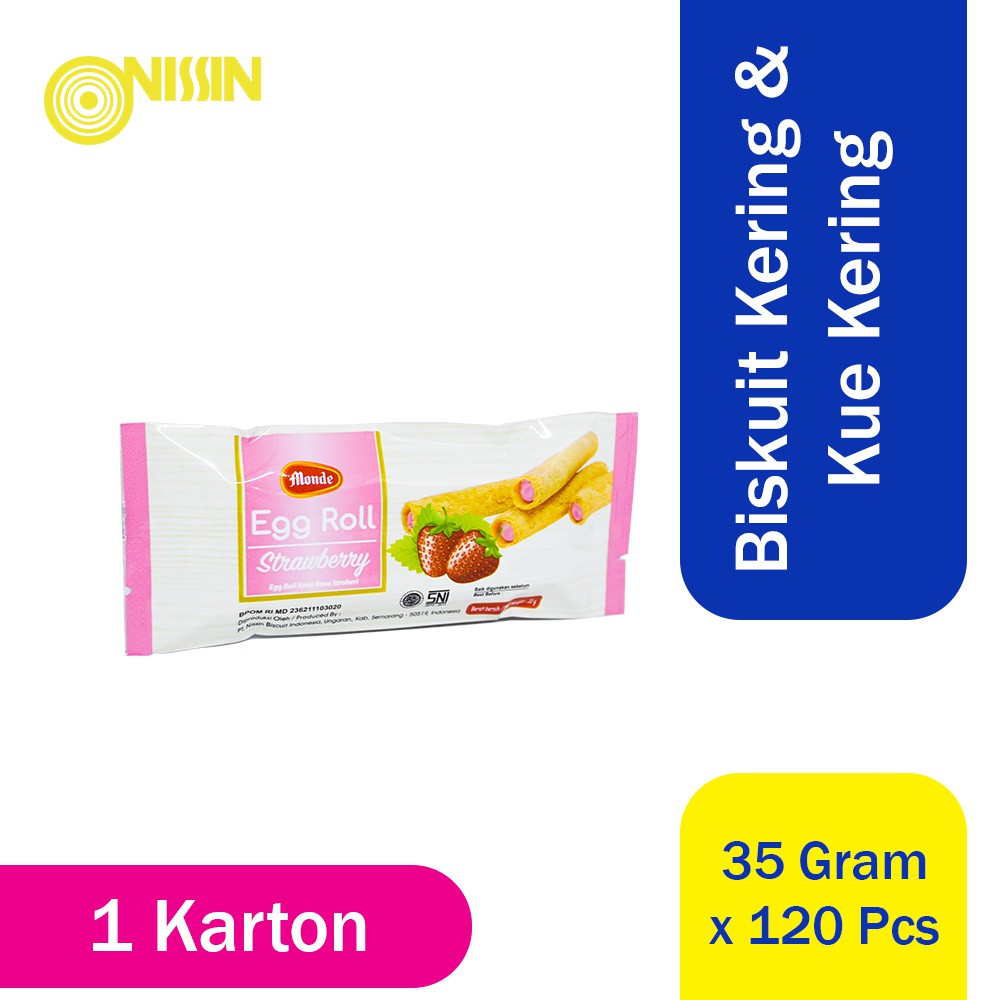 

Egg Roll Strawberry Stick 35 gr 1 Karton