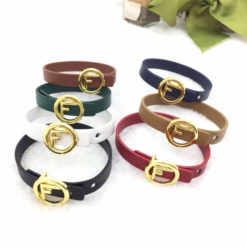 PROMO Gelang tangan kulit import /gelang fendix branded bahan kulit 5513qqq