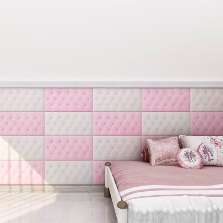 Duawarna Wallpaper Foam 3D Headboard Bedfoam Sticker Bed Wall Sticker Stiker Kepala Kasur Pelindung Tembok Dinding Busa Bayi Dekorasi DE109-8