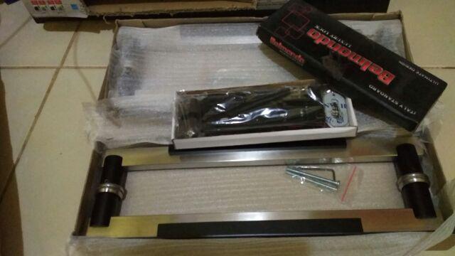 Paket Handle Pintu Stainless Baut Tembus 45cm + Body Pelor