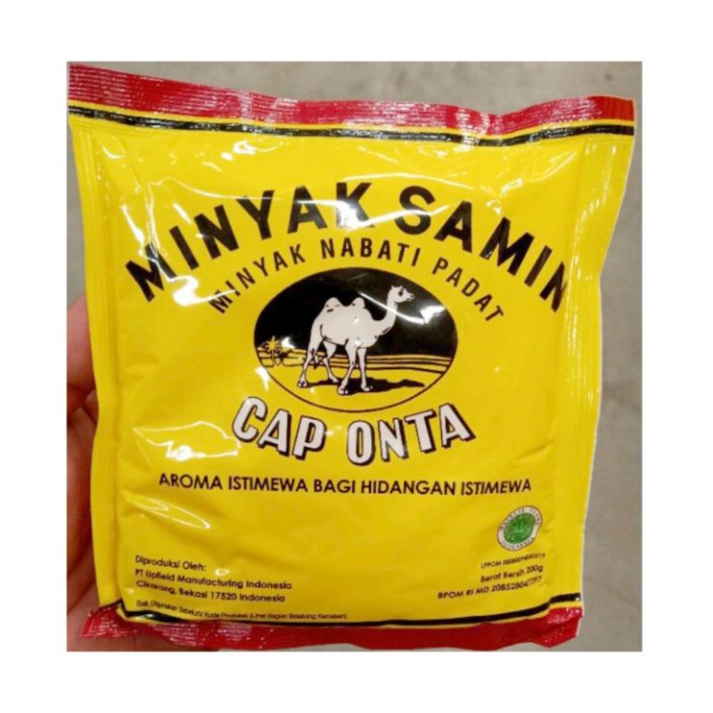 MINYAK SAMIN CAP ONTA 200gr / Minyak Nabati Padat 200 gr