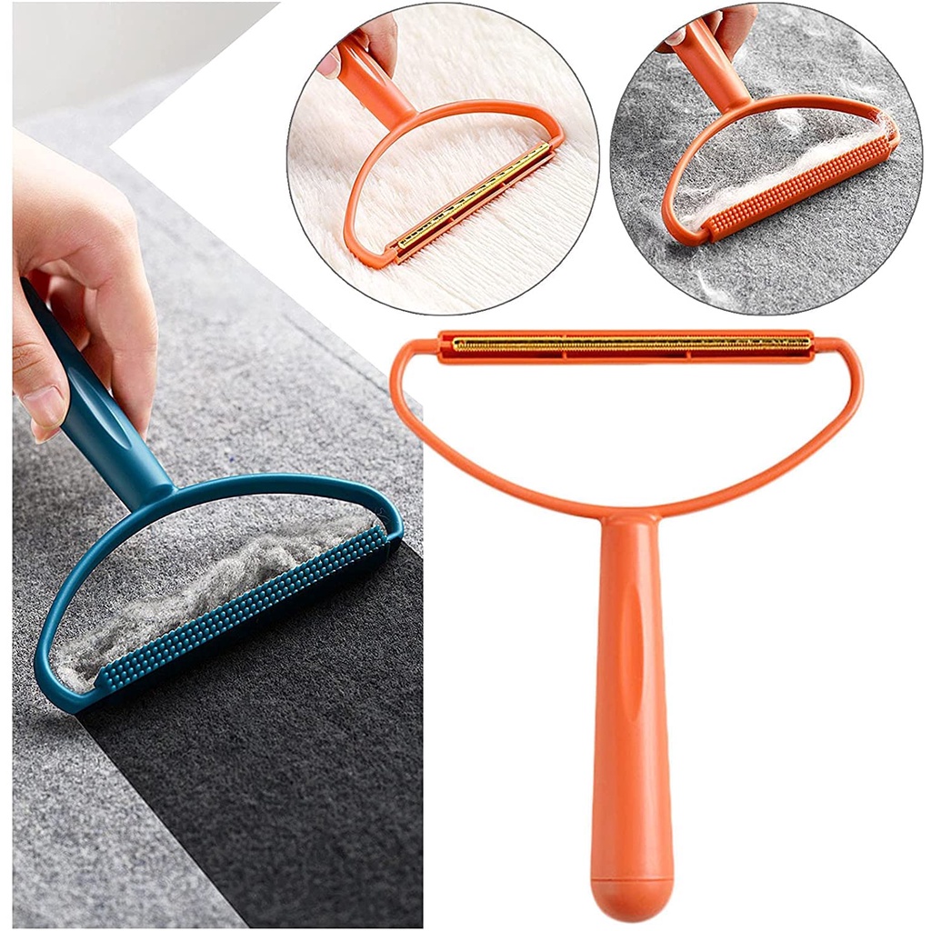 1Pc Portable Double-Sided Manual Clothes Depilator / Multifunctional Plush Fabric Lint Remover For Carpet,Woolen Coat,Sweater