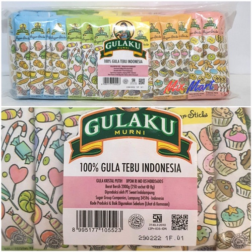

GULAKU STIK 125 PCS x 8 Gram / GULAKU PREMIUM / GULAKU TEBU / GULAKU STICK / GULAKU PREMIUM / GULA SASHET / GULAKU