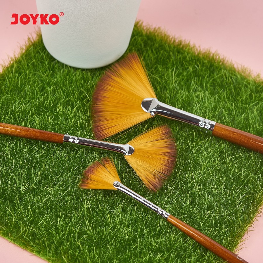 Kuas Lukis - Joyko Fan Brush Set isi 3 pcs